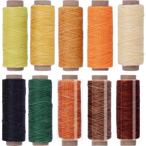 LMDZ 150D 55Yards Yards Leather Sewing Waxed Thread Spool Stitching Thread for Leather Craft DIY Shoe Repairing Leather Sewing