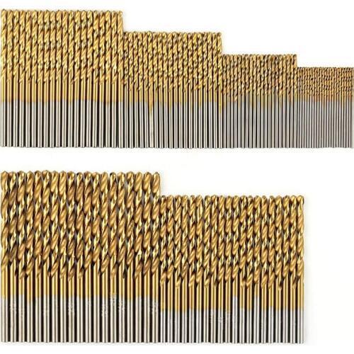 120 Pcs Titanium Drill Bit Set HSS Drill Bits for Metal, Steel, Wood, Plastic, Copper, Aluminum Alloy, 1mm to 3.5mm