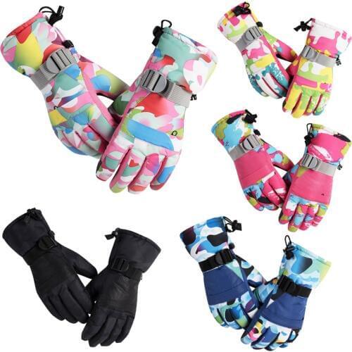 New Women Men Ski Gloves Snowboard Snowmobile Motorcycle Riding Mountain Children Winter Snow Gloves Windproof Waterproof Unisex
