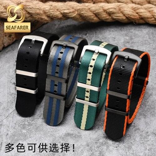 NATO Nylon Watchband for Omega Seamaster Rolex Seiko Mido Waterproof Sweat-Proof 20 22 23mm Watch Strap