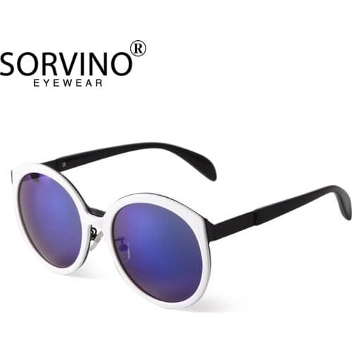 Classic Retro Round Sunglasses Men Women Big Frame Vintage Gradient Lenses Sun Glasses Shades UV400 gafas de sol