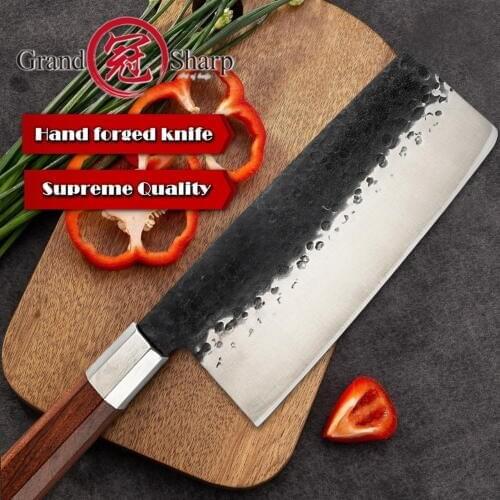 Handmade Chinese Cleaver 7.5 Inch High Carbon 4cr13 Stainless Steel Cooking Slicing Tools Professional Chef Kitchen Knife NEW