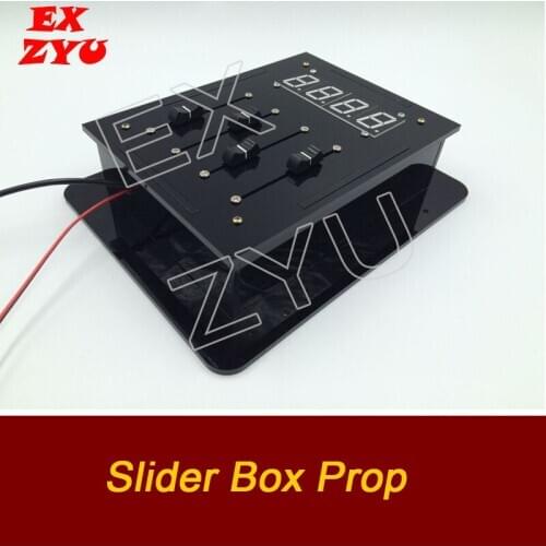 EXZYU Slider Box Prop escape room adjust the sliders to correct position to open lock chamber room puzzles