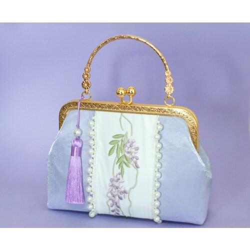 Japan Style Chinese Hanfu Frame Handmade Womens Bags Handbag Crossbody Bag Shoulder Bag