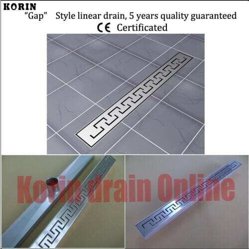 1200mm "Zipper" Style Stainless Steel 304 Linear Shower Drain, Vertical Drain, Floor Waste, Long floor drain, Shower channel