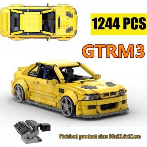 1244PCS E46 M3 GTR Supercar Racers Vehicles Sports Car Fit MOC-45363 Model Building Blocks Buildmoc Bricks DIY Toys Kids Gifts