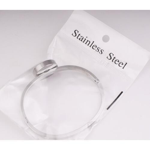 Stainless Stee 18mm Snap Button Jewelry Fashion Stainless Steel Charm Bracelet&Bangles BY3397