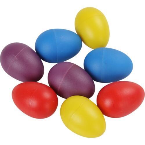 2pcs! Plastic Eggs Shakers Rattle Rustling Percussion Musical Toy for KTV Party Kids Games