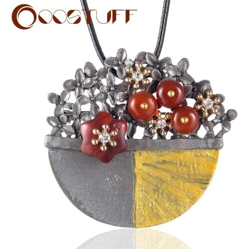 2021 Vintage Long Necklace Women Statement Jewelry necklaces & pendants Flower Basket collares mujer choker kolye bijoux femme