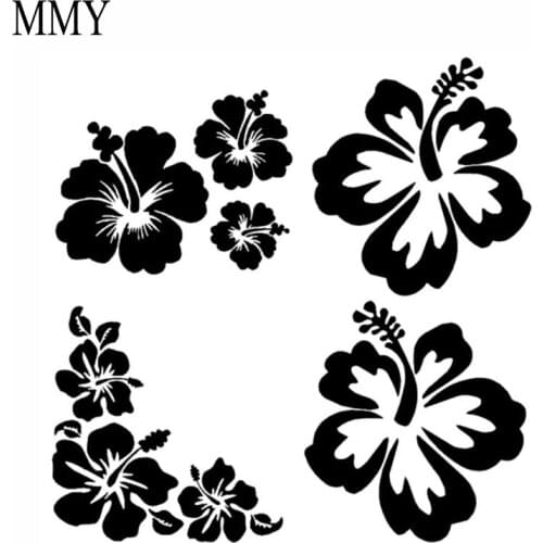 3.5"*3.5" Hawaiian Hibiscus Flower Funny Vinyl Decal Sticker Car Stickers Window