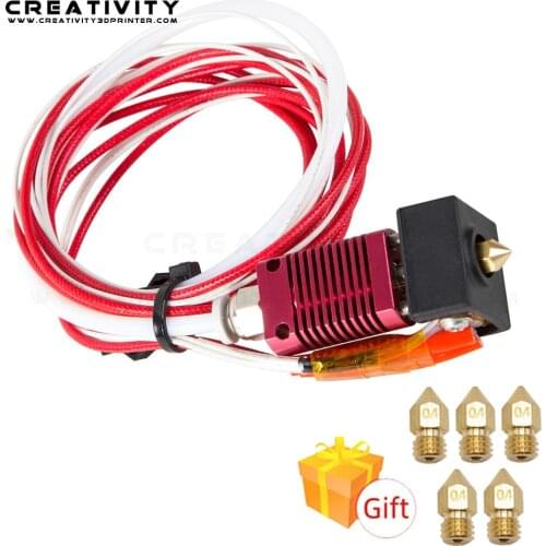 Creativity 3D Assembled 1.75mm Extruder 0.4mm Nozzle Hotend kit Aluminum Heat Block For 3D Printer Ender-5