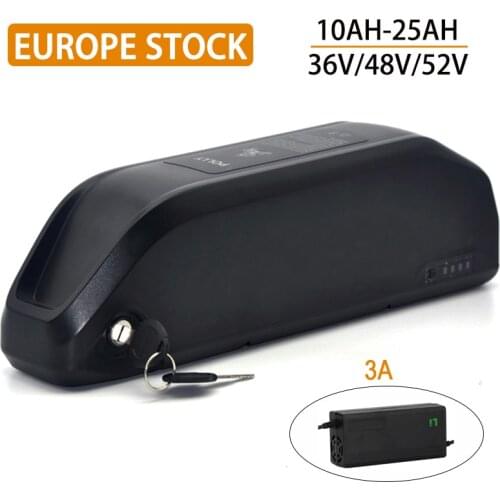 18650 Cells 36V/48V/52V Ebike Battery E Bike Downtube Battery 20A 30A BMS Powerful Electric Bike Battery for Bafang BBS01 BBS02