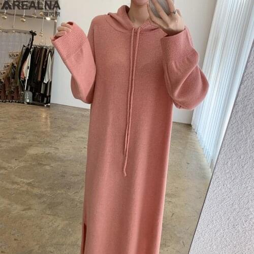 Модные вязаные платья AREALNA China At AliExpress