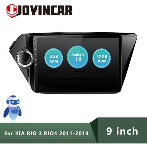 JOYINCAR Car Radio For KIA RIO 3 Rio4 K2 2010 2011 2012 2013 2014 - 2019 Car Android 10 Multimedia Player Navigation GPS Autorad