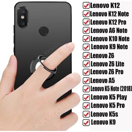 For Lenovo K12 Note A6 K10 K9 Note Z6 Lite A5 K5 Play K5s S5 K520 Z5 Pro A5s Z5s Back Ring Holder Bracket Case Phone Soft Cover