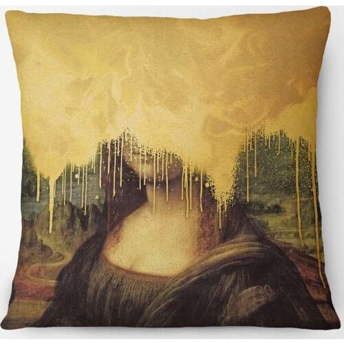 Altered Art Mona Lisa Cushion Covers Modern Fashion Print Decorative Pillow Case For Bedroom Decoration