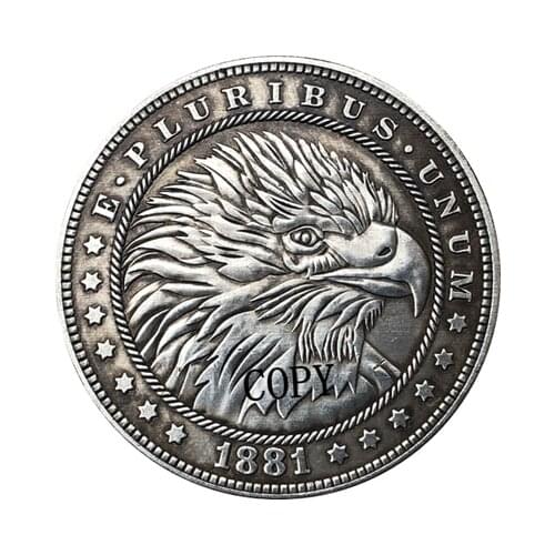 Hobo Nickel 1881-CC USA Morgan Dollar COIN COPY Type 170