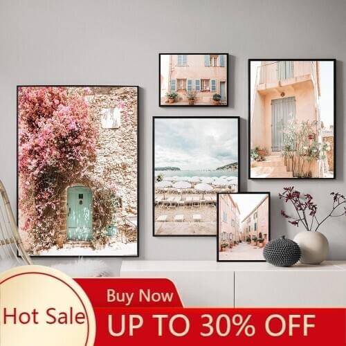 Canvas Painting South of France Summer Wall Art Riviera Print Travel Style Art Decoration on The Wall Decor for Room Decor
