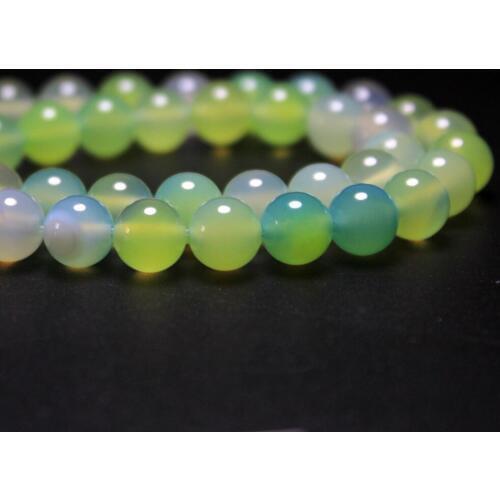 Wholesale Round Shape Natural Grape Agat Green Stone Beads For Jewelry Making DIY Bracelet Material 6/8/10/ 12 mm Strand 15