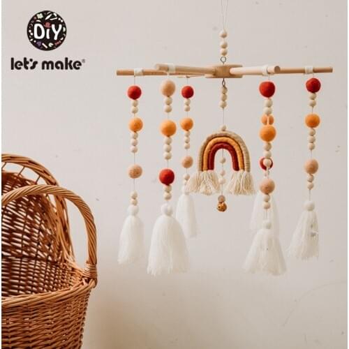 LetS Make Baby Toy Baby Stroller Bed Bell Wind chimes Soft Textile Fabric Cartoon Party Gift Children Room Decoration