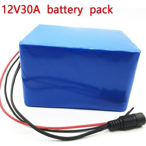 Aluoka 3S12P 12V 30Ah 30000mAh 12.6V Li-ion Battery Pack with 60A BMS For Flashlight lighting device backup power mobile power