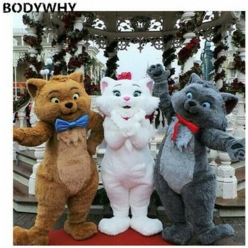 Simulation Fur Cute Cat Mascot Costume Suits Cosplay Party Outfits Fursuit Cartoon Dress Carnival Halloween Xmas Ad Clothes