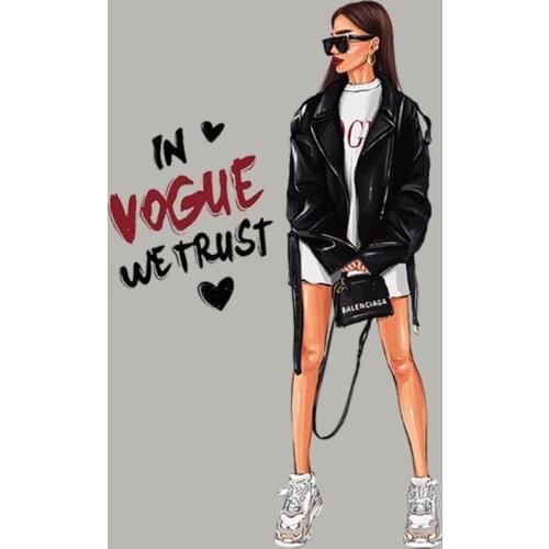 Washable Iron On Patch Tops Heat Transfer Appliqued Vinyl Fashion Diy Patch For Woman T-Shirt Dresses