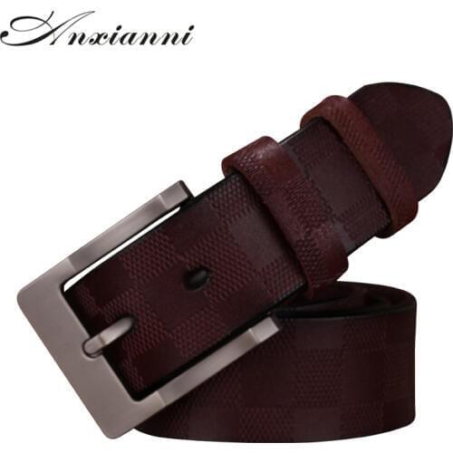 Mens Casual Leather Belt Style for Jeans Dress Leather Strap Belt fabric texture Belt Designer High Quality pin Buckles Male
