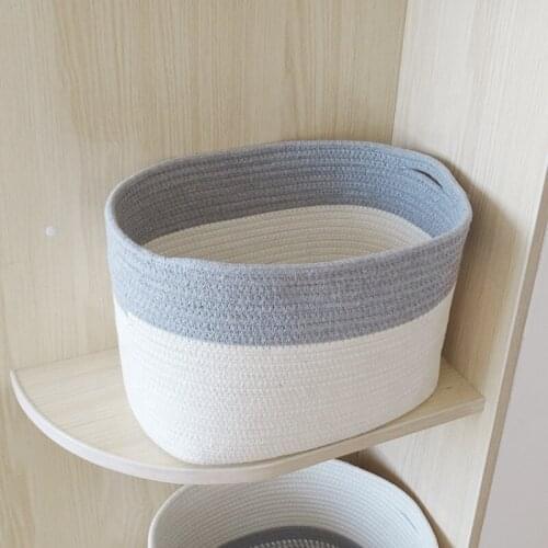 New Style Large Toy Snack Clothing Storage Woven Laundry Basket With Handles