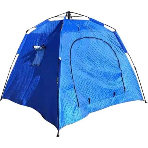 Outdoor Ice Fishing Tent Winter Fishing Thick Cold 3-4 People House Plus Cotton Wind Tents Supplies Sunshade And Waterproof