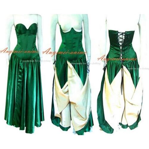 O Dress The Story Of O With Bra Green Satin Dress Cosplay Costume Tailor-made[G224]