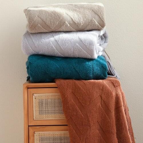 Stitch Throw Blanket For Sofa Fleece Summer Bedspreads For Bed Decorative Sofa Blankets Modern Knitted Bed Cover Winter Blankets