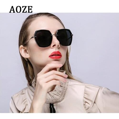 Five stars new high quality oversized polarized sunglasses woman uv400 gradient driving sunglasses with box
