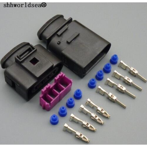 Shhworldsea 1/2/5/10/100Set 4 Ignition Coil 4 Pin 1J0973724 Connector Repair Kit 1J0 973 724 for A4