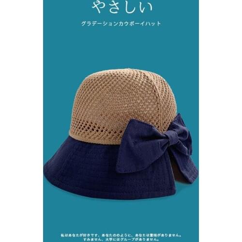 Big Bow Fishermans Hat women Outdoor Sun Hat Four Seasons Section Fashion wild Bucket Hats casquette