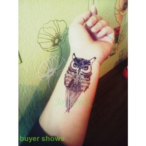 Waterproof Temporary Tattoo sticker owl owls tatto stickers flash tatoo fake tattoos for girl women men