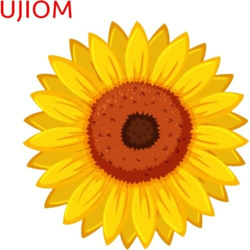 UJIOM Sunflower living room decor bathroom kitchen Wall Stickers Childrens bedroom decor Waterproof wall decal Mural Art