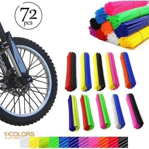 72Pcs Universal Spoke Skins Covers Wheel Spoke Wraps Skins Pipe Trim For Dirt Bike Yamaha Honda BMW Suzuki Kawasaki Wheelchair