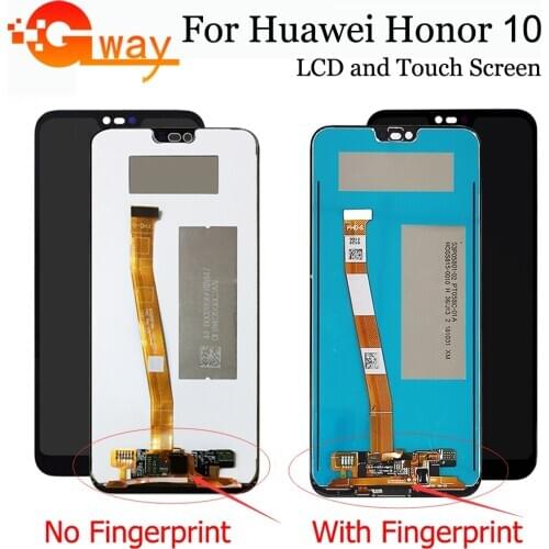 5.84" For Huawei Honor 10 LCD Display Touch Screen Digitizer Assembly With Fingerprint For Huawei honor10 COL-L29 COL-AL10 LCD
