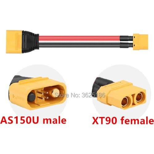 1pcs AMASS XT90 female to AS150U male conversion line for drone battery charger