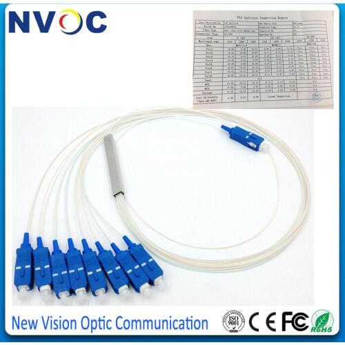 100PCS/Lot,1x16 PLC Splitter 900um Steel Tube type Mini size Fiber Optic Splitter GPON Splitter OEM Factory,No Connector,1M