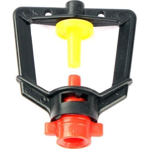 100pcs/bag 6mm Black Frame Refraction Misting Sprinkler Multifunction Garden Hanging Irrigation System Fittings Spray Sprinklers