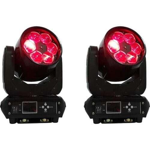2pcs LED Beam Zoom Wash 6*40W Moving Head Led Pro Dj Lights Zoom Angle 4~36 Degree Ultra Bright Beam Bee Eye Stage Color Washer
