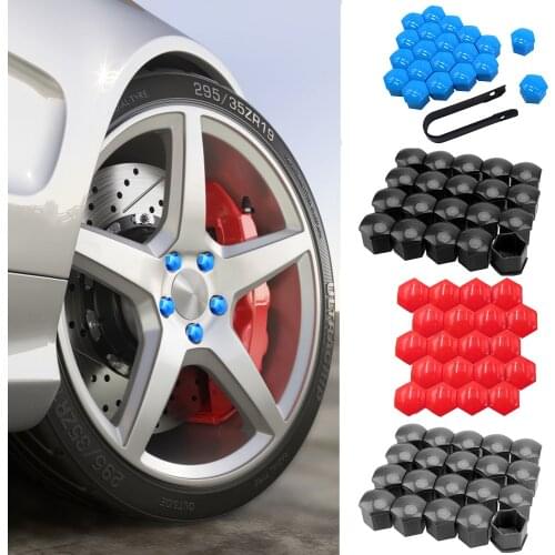 19mm 20 Pieces Car Wheel Nut Caps Protection Covers Caps Anti-rust Auto Hub Screw Cover Car Tyre Nut Bolt Exterior Decoration