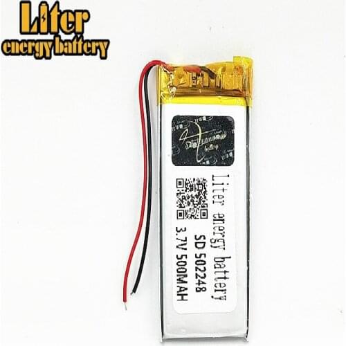 3.7V 502248 polymer lithium battery 500MAH Rechargeable Li-ion Batteries Cell With PCB For MP3 MP4 GPS PDA Bluetooth Headset