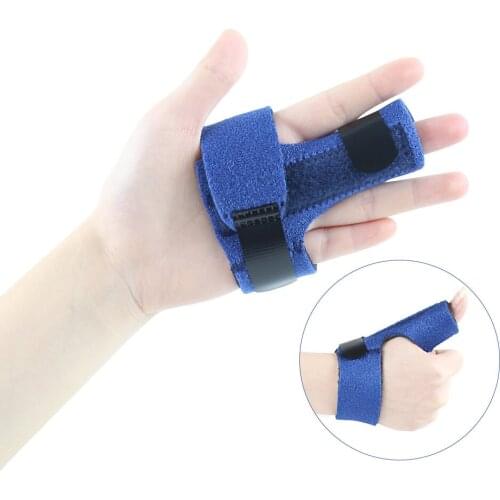 3 Pieces Finger Fixation Belt Black Blue For Five-Finger Fracture Sprain Protection Cover Index/ Middle Finger Wear Recovery