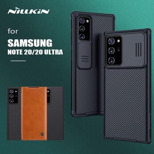 Nillkin for Samsung Galaxy Note 20 Ultra Camshield Cover Slide Camera Protection Textured Slim Phone Case for Samsung Note 20 5G
