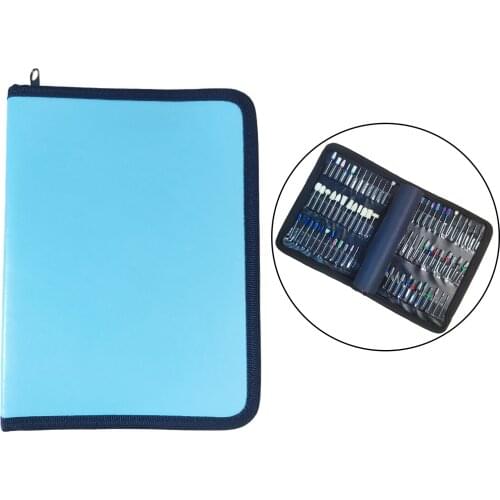 72 Slots Nail Drill Bits Holder Organizer Display Dust Proof Storage Case Nail Drill Bit Holder Nail Supplies