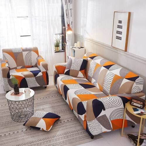 Stretch Slipcover Sectional Elastic Stretch Sofa Cover for Living Room Couch Cover L Shape Corner Armchair Cover 1/2/3/4 Seater