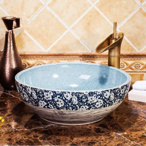Porcelain antique Countertop Lavabo Bathroom Sink Wash Basin sink bathroom